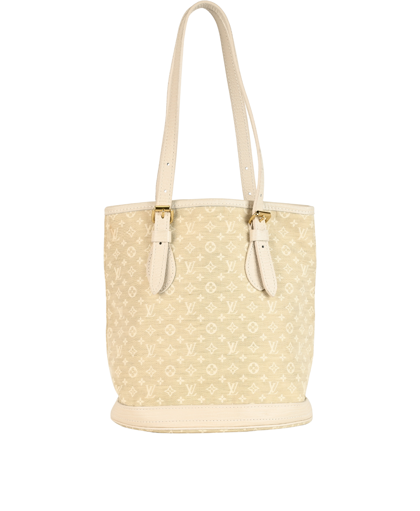Mini Lin Idylle Bucket PM, &pound;495, Handbags, Cream, Canvas, Back view